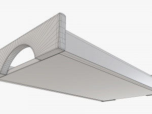 Wooden tray with handles tableware 3D Модель