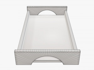Wooden tray with handles tableware 3D Модель