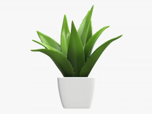 Artificial cactus composition 01 3D Model