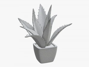 Artificial cactus composition 01 3D Model