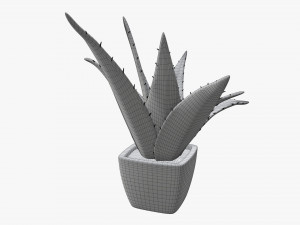 Artificial cactus composition 01 Modello 3D