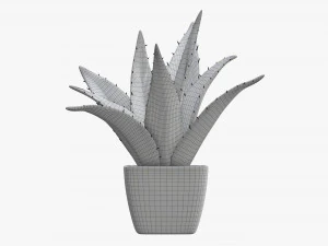 Artificial cactus composition 01 3D Model