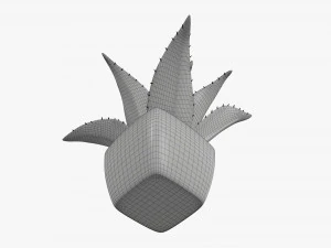 Artificial cactus composition 01 3D Model