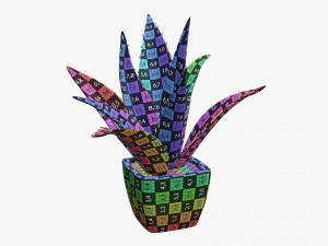 Artificial cactus composition 01 Modello 3D