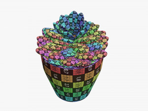 Artificial cactus composition 02 3D Model