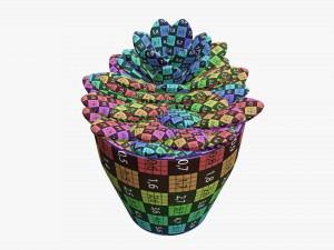 Artificial cactus composition 02 3D Model