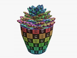 Artificial cactus composition 02 3D Model
