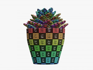 Artificial cactus composition 02 3D Model