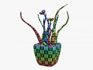 Artificial plant 02 3D Model