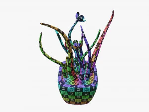 Artificial plant 02 3D Model
