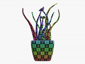 Artificial plant 02 3D Model