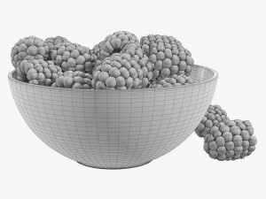 Blackberry in bowl Modello 3D