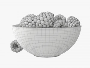 Blackberry in bowl Modello 3D