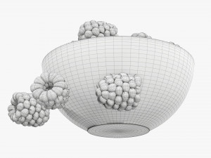 Blackberry in bowl Modello 3D
