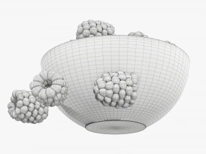 Blackberry in bowl 3D Model