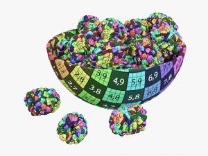 Blackberry in bowl Modello 3D