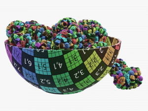 Blackberry in bowl Modello 3D
