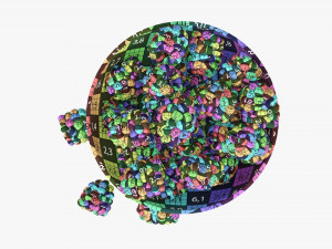 Blackberry in bowl Modello 3D