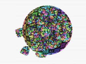 Blackberry in bowl 3D Model