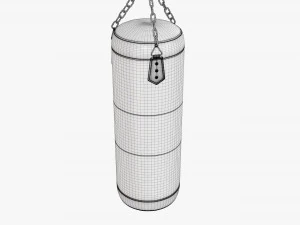 Ceiling boxing punch bag 3D Model