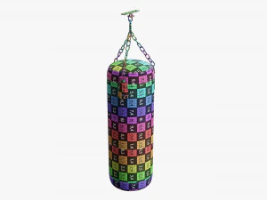 Ceiling boxing punch bag 3D Model