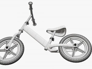 Children classic balance bike 3D Model
