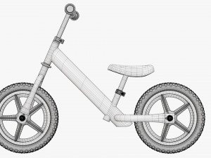 Children classic balance bike Modelo 3D