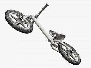 Children classic balance bike 3D Model