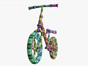 Children classic balance bike 3D Model