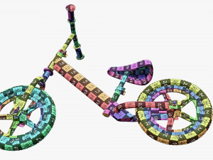 Children classic balance bike Modelo 3D