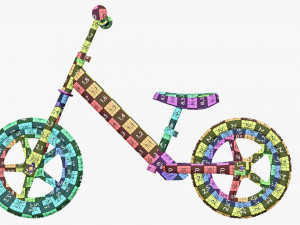 Children classic balance bike Modelo 3D