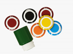 Color gouache paint jars Modelo 3D