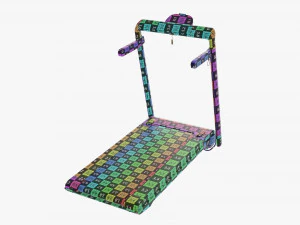 Compact foldable treadmill 3D Model