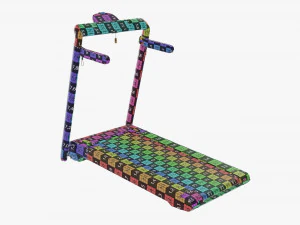 Compact foldable treadmill 3D Model
