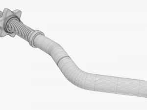 Curved weight bar 3D Model