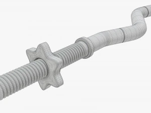 Curved weight bar 3D Model