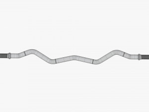 Curved weight bar 3D Model