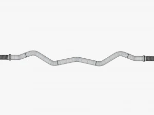Curved weight bar 3D Model