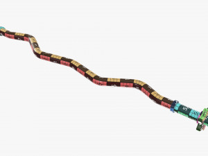 Curved weight bar 3D Model