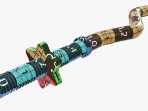 Curved weight bar 3D Model