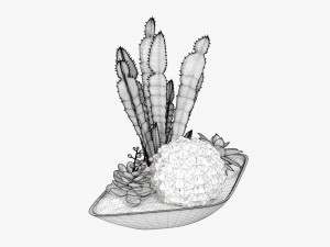 Decorative plant composition 01 Modelo 3D