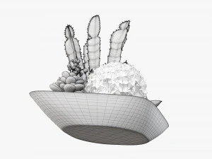 Decorative plant composition 01 3D Model