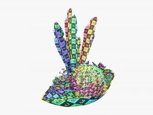 Decorative plant composition 01 3D Model