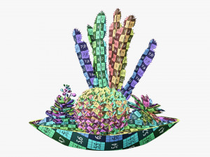 Decorative plant composition 01 Modelo 3D