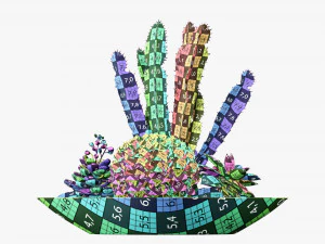 Decorative plant composition 01 3D Model