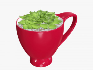Decorative plant in cup Modelo 3D