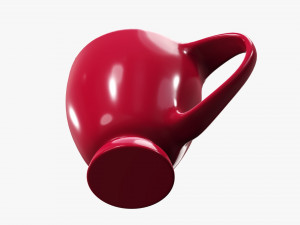 컵에 장식적인 식물 3D 모델