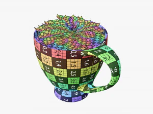 Decorative plant in cup 3D Model