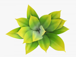 Decorative potted palm 01 3D Model