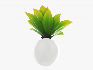 Decorative potted palm 01 3D Model